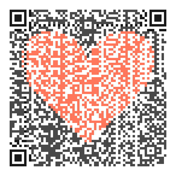 Example heart-shaped QR design